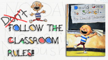 Preview of David Goes To School by David Shannon [Self-Regulation & Rules at School]