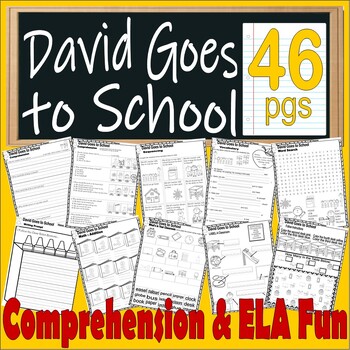 Preview of David Goes to School Back to Read Aloud Book Companion Reading Comprehension