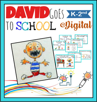 Preview of David Goes to School Reading Comprehension Digital Resources Morning Work