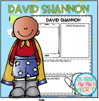 Preview of Author study with David Shannon and his David Stories!