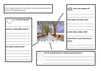 david hockney worksheet pdf version by gemma s tpt