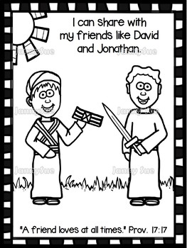 David Jonathan Craft Page Bible Craft For Kids By Jannysue Tpt