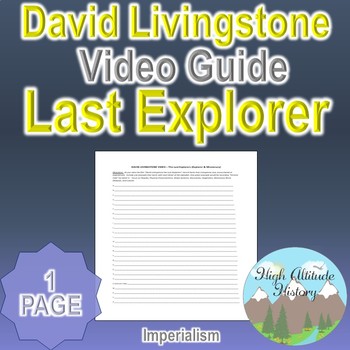 Preview of David Livingstone The Last Explorers Video Guide