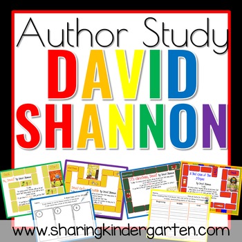 Preview of David Shannon Author Study No! David, David Goes to School, Alice the Fairy