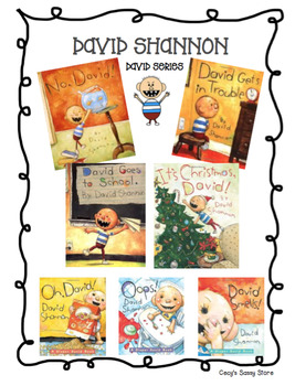 Preview of David Shannon Author Study Unit and Math/ Literacy Center Bundle