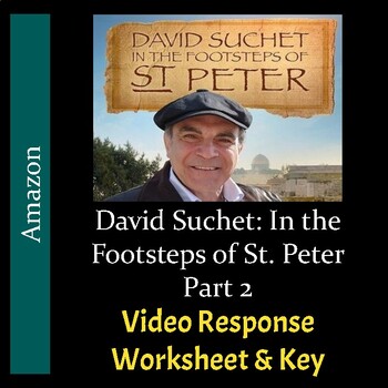 Preview of David Suchet - In the Footsteps of St. Peter - Part 2 - Worksheet & Key