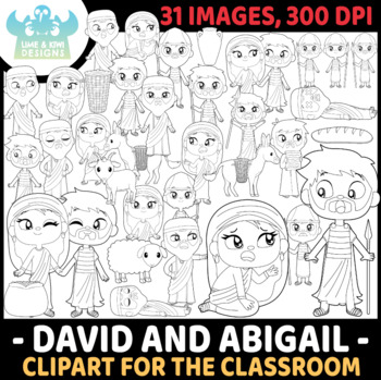 David and Abigail Digital Stamps (Lime and Kiwi Designs) | TpT