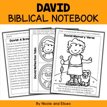 David and Goliath Bible Lessons Notebook by Nikki and Nacho | TPT