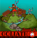 David and Goliath Bible Story Clip Art