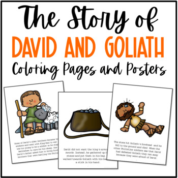 David And Goliath Coloring Worksheets Teaching Resources Tpt