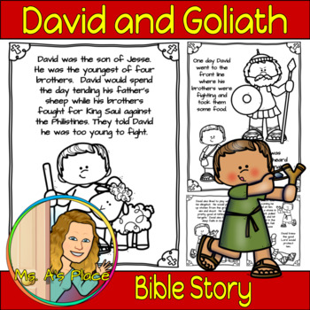 David and Goliath Coloring Book by Ms A s Place | TPT