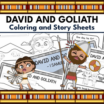 David and Goliath Coloring Pages and Story Book Printable by Print ...