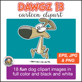 Dawgz (Dogs) Volume 13 Cartoon Clipart for ALL grades