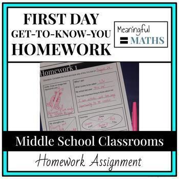 middle school homework ideas