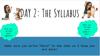 Preview of Day 2-Distance Learning: Syllabus/Technology Discussion & more