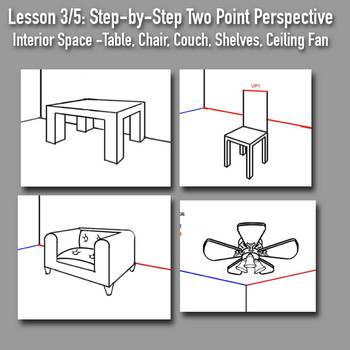Lesson 3 5 Perspective Drawing Boot Camp Step By Step Powerpoints W Handout
