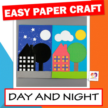 Preview of Day And Night Craft - House, Sun And Moon Craft - Science Bulletin Board Idea