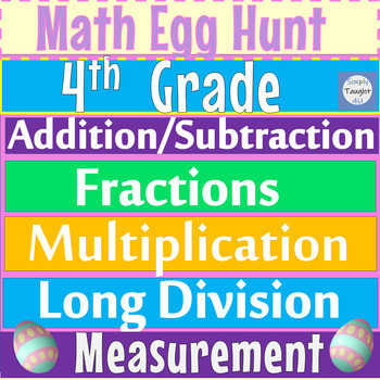 Preview of Day Before Spring Break Math Easter Egg Hunt Activity 4th 5th Grade #EasterMath