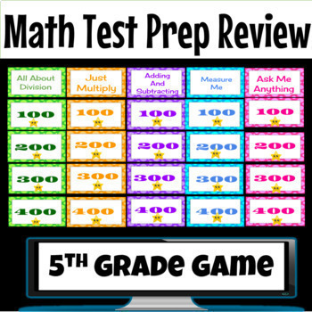 Preview of Day Before State Testing Activity 5th Grade Math Game