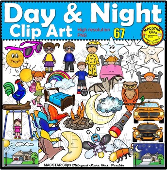 Preview of Day and Night Clip Art  ClipArt