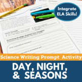 Day, Night, & Seasons - Writing Prompt Activity - Print or