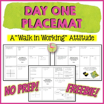 Preview of Day One Placemat Freebie