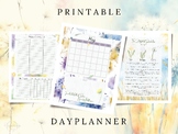 Day Planner Printable Download Dandelion Themed Weekly Mon