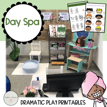 Preview of Day Spa Dramatic Play / Pretend Play Printables
