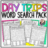 Day Trips Word Search Pack  | Places to go with Kids Word 