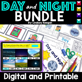 Preview of Day and Night Digital and Printable Activities Bundle