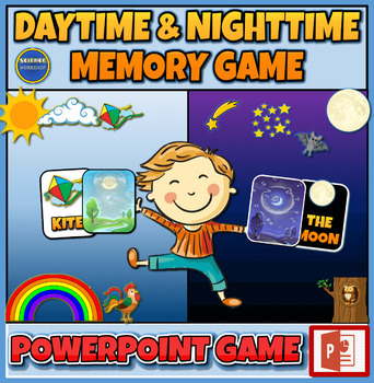 Preview of Day and Night Objects: Interactive Powerpoint Memory Match Card Game
