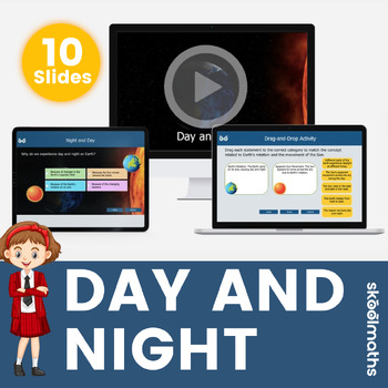 Preview of Day and Night Science Digital Activities for 1st Grade to 3rd Grade