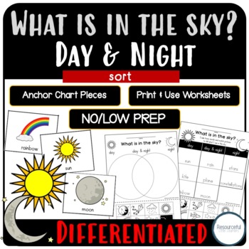 Preview of Day and Night Sort | What is in the sky? | DIFFERENTIATED
