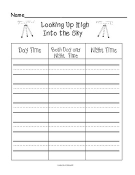 Day and Night Time Sky by 123kteach | Teachers Pay Teachers