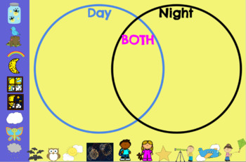 Preview of Day and Night Venn Diagram Flipchart