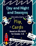 Day and Night and Seasons Vocabulary Review FLIP Cards