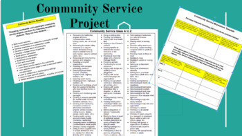 Preview of Day of Service Community Service Project: Digital Packet for Student Use 