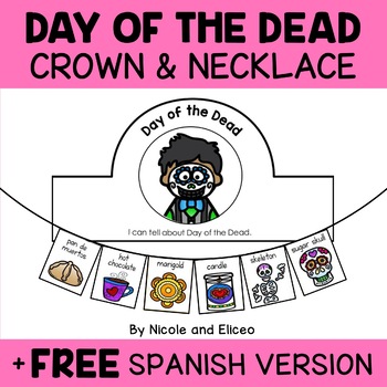 Preview of Day of the Dead Activity Crown and Necklace Crafts + FREE Spanish
