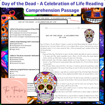 Preview of Day of the Dead -A Celebration of Life Non-Fiction Reading Comprehension Passage