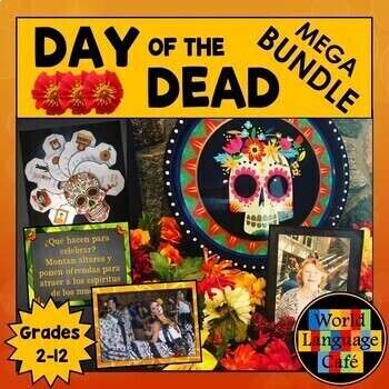 Preview of DAY OF THE DEAD ACTIVITIES BUNDLE ⭐ Día de los Muertos PowerPoint ⭐Videos Games