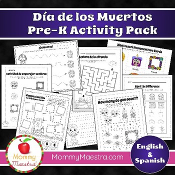 Preview of Day of the Dead Activity Pack for PreK - Kindergarten
