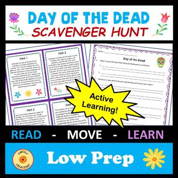 Preview of Day of the Dead Activity Scavenger Hunt with Easel Option