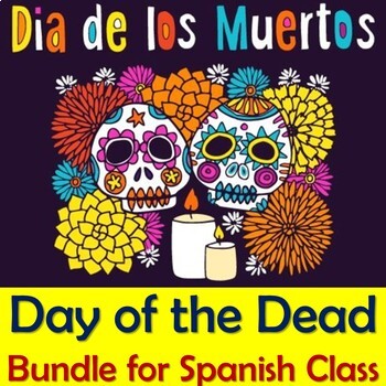 Preview of Day of the Dead Bundle for Spanish Class - Power Point, Vocabulary, Movie Guides