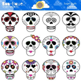 Day of the Dead Clipart. Sugar Skulls Clipart. Day of the 