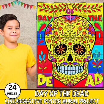 Preview of Day of the Dead-Collaborative Poster Mural Project ,Dia de los Muertos CRAFT
