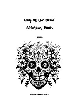 Preview of Day of the Dead Coloring Book Calavera Skulls Sampler