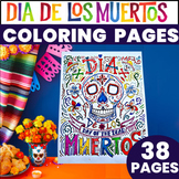 Day of the Dead Coloring Pages Día de los Muertos Sugar Skulls