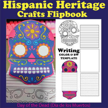 Preview of Day of the Dead Crafts Flipbook Día de los Muertos Activities Hispanic Heritage