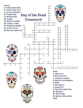 Day of the Dead Crossword Puzzle by Moonlight Makes TPT