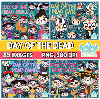 Preview of Day of the Dead Día de Muertos Clipart Bundle 1 (Lime and Kiwi Designs)